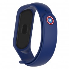 Ремешок TPU Armorstandart Superhero Edition для Xiaomi Mi Band 7 6 5 Captain America Blue (ARM57108)