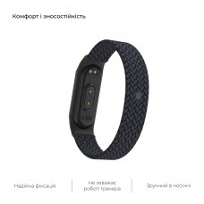 Ремешок Nylon Armorstandart Braided Solo Loop для Xiaomi Mi Band 4 5 6 Charcoal size L (ARM58759) Ремешок Nylon Armorstandart Braided Solo Loop для Xiaomi Mi Band 4 5 6 Charcoal size L (ARM58759)