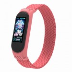 Ремешок Nylon Armorstandart Braided Solo Loop для Xiaomi Mi Band 4 5 6 Pink size S (ARM59181)