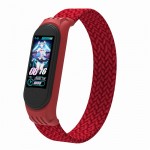 Ремешок Nylon Armorstandart Braided Solo Loop для Xiaomi Mi Band 4 5 6 Red size S (ARM59182)