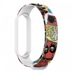 Ремешок TPU Armorstandart Superhero для Xiaomi Mi Band 7 6 5 DP Comix White (ARM59252)