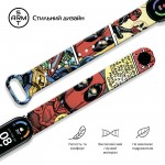 Ремешок TPU Armorstandart Superhero для Xiaomi Mi Band 7 6 5 DP Comix White (ARM59252)