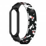 Ремешок TPU Armorstandart Cartoon для Xiaomi Mi Band 7 6 5 Mickey Siluet Black (ARM59256)