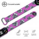 Ремешок TPU Armorstandart This is the Way для Xiaomi Mi Band 7 6 5 Dark Lord helmet Purple (ARM59259)