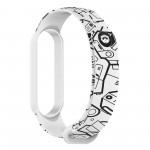 Ремешок TPU Armorstandart This is the Way для Xiaomi Mi Band 7 6 5 Throoper patern White (ARM59260)