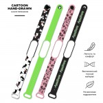 Ремешок TPU Armorstandart для Xiaomi Mi Band 7 6 5 Cartoon hand-drawn (4шт) (ARM59730)