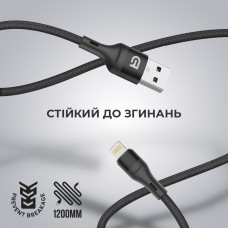 Кабель ArmorStandart AR87 USB-Lightning 3A 1.2m Black (ARM64037)
