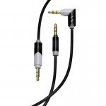 Кабель Audio Aux 3.5мм-3.5мм M/M SkyDolphin SR09 Rotate Aluminium 1m Black (AUX-000064)