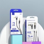 Кабель Audio Aux 3.5мм-3.5мм M/M SkyDolphin SR09 Rotate Aluminium 1m Black (AUX-000064)