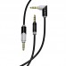 Кабель Audio Aux 3.5мм-3.5мм M/M SkyDolphin SR09 Rotate Aluminium 1m Black (AUX-000064)