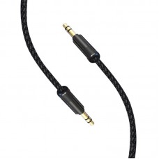 Кабель Audio Aux 3.5мм-3.5мм M/M SkyDolphin SR10 Neylon Wire 1m Black (AUX-000065)