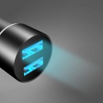 Автомобильное зарядное устройство + cable Type-C SkyDolphin SZ02T 2USB 2.4A Aluminium Black (AZP-000072)