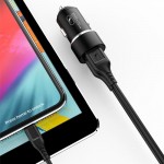 Автомобильное зарядное устройство + cable microUSB SkyDolphin SZ02V 2USB 2.4A Aluminium Black (AZP-000073)