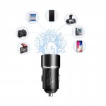 Автомобильное зарядное устройство + cable microUSB SkyDolphin SZ02V 2USB 2.4A Aluminium Black (AZP-000073)