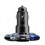 Автомобильное зарядное устройство 2USB QC3.0 2.4A SkyDolphin SZ15 Aluminium Black (AZP-000087)