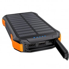 УМБ Choetech B658-OR 2USB 1Type-C Wireless Solar 10000mAh Black/Orange