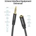 Удлинитель Audio Aux 3.5мм-3.5мм Vention mic Cotton F/M gold-plated 2m Black (BHBBH)