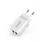 Сетевое зарядное устройство Choetech 2USB 2A White (C0030)