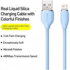 Кабель USB-Lightning Baseus Jelly Liquid Silica Gel 2.4A 2m Blue (CAGD000103)