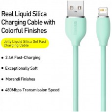 Кабель USB-Lightning Baseus Jelly Liquid Silica Gel 2.4A 2m Green (CAGD000106)