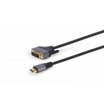 Кабель HDMI-DVI-D Single link (18+1) Cablexpert 1.8m Black (CC-HDMI-DVI-4K-6)
