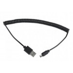 Кабель USB-MicroUSB Cablexpert 1.8m спиральный Black