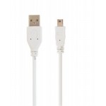 Кабель USB-MiniUSB 2.0 Cablexpert 0.9m White (CC-USB2-AM5P-3)