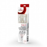 Кабель 3 в 1 USB-Lightning-MicroUSB-Type-C Cablexpert 1m Silver (CC-USB2-AMLM31-1M)