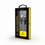 Кабель USB-Type-C Cablexpert 2.1А 2m Black/White (CC-USB2B-AMCM-2M-BW)