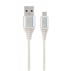 Кабель USB-MicroUSB Cablexpert премиум 1m 2.1A White (CC-USB2B-AMmBM-1M-BW2)