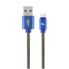 Кабель USB-Type-C Cablexpert 1m 2.1A Blue (CC-USB2J-AMCM-1M-BL)