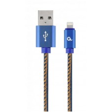 Кабель USB-Lightning Cablexpert 1m 2.1A Blue (CC-USB2J-AMLM-1M-BL)
