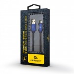 Кабель USB-Lightning Cablexpert 2.1A 2m Blue (CC-USB2J-AMLM-2M-BL)