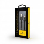 Кабель USB-Lightning Cablexpert премиум 2.1A 2m Black (CC-USB2P-AMLM-2M)