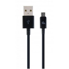 Кабель USB-MicroUSB Cablexpert премиум 1m 2.1A Black (CC-USB2P-AMmBM-1M)
