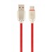 Кабель USB-Type-C Cablexpert премиум 1m 2.1A Red (CC-USB2R-AMCM-1M-R)