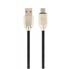 Кабель USB-MicroUSB Cablexpert премиум 1m 2.1A Black (CC-USB2R-AMmBM-1M)