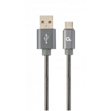 Кабель USB-Type-C Cablexpert 1m 2.1A Grey (CC-USB2S-AMCM-1M-BG)