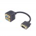 Кабель VGA-VGA HD15F/HD15M разветвитель VGA на 2 VGA Gembird 0.2m Black