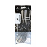 Кабель Audio 3.5мм-2RCA тюльпан Cablexpert 2.5m Black (CCA-352-2.5M)