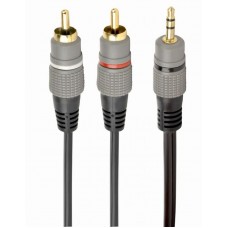 Кабель Audio 3.5мм-2RCA тюльпан Cablexpert 2.5m Black (CCA-352-2.5M)
