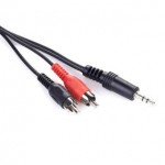 Кабель Audio 3.5мм-2RCA Cablexpert 5m стерео Black