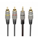 Кабель Audio Cablexpert 3.5мм-3RCA 1.5m Black (CCAP-4P3R-1.5M)