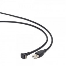 Кабель USB-MicroUSB Cablexpert угловой Premium 1.8m Black