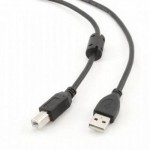 Кабель USB-Type-B 2.0 AM/BM Cablexpert 4.5m Premium quality Black