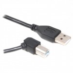 Кабель USB-Type-B 2.0 угловой Cablexpert 3m Premium Black