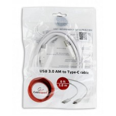 Кабель USB-Type-C Cablexpert 1.8m White