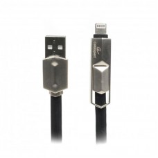 Кабель 2 в 1 USB-Lightning-MicroUSB Cablexpert 2.0 Premium плоский 1m Black