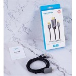 Кабель Type-C-HDMI v.2.0 Vention 4K 60Hz gold-plated 1.5m Black (CGTBG)