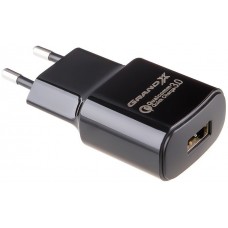СЗУ Grand-X 1USB 3.6В-12В/1.5А-3А Black CH-550BM + cable USB-MicroUSB